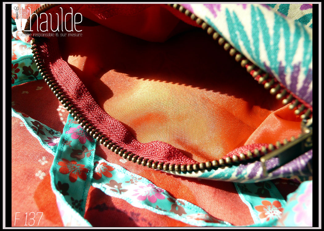 vu du zip ouvert et de l'intérieur