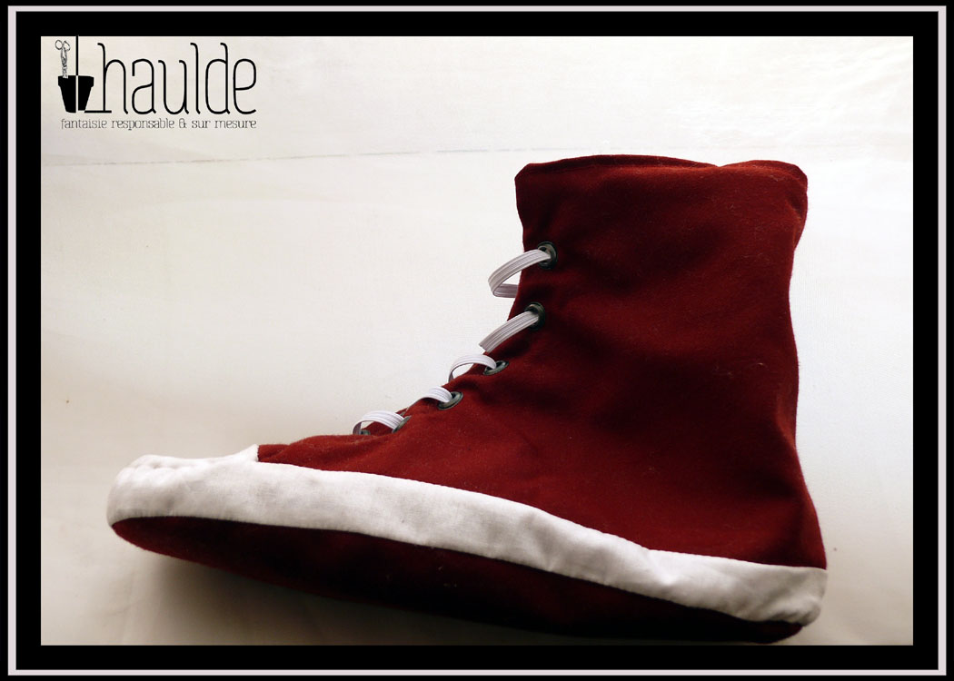 Chaussons montants sur mesure, fourrés de polaire de coton bio – Image 3