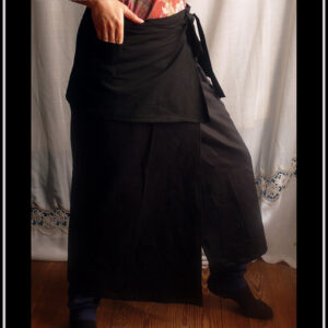 Jupe portefeuille longue sur mesure